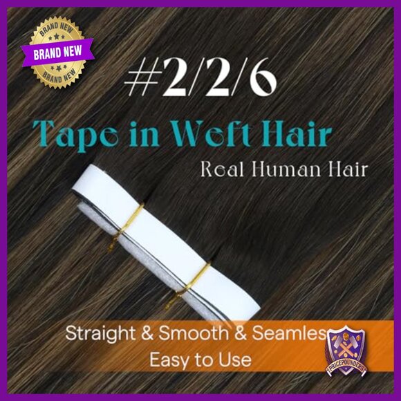 24 Inch Tape In Hair Extensions Human Hair Weft 50g Invisible Thin main image 5